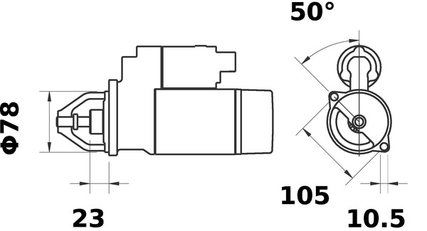 Starter - MS431 MAHLE - 0986019361, 1202591, 31200PLZD00