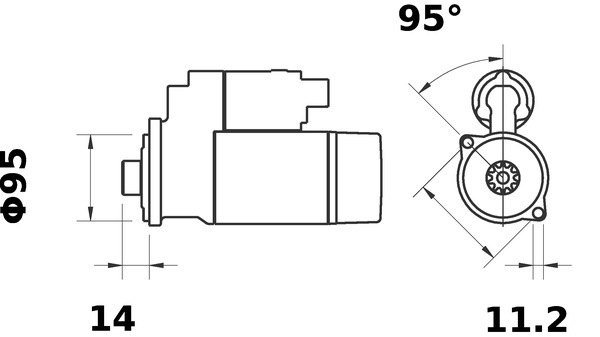 Starter - MS215 MAHLE - 0986016031, 23300-10T01, S13-106B