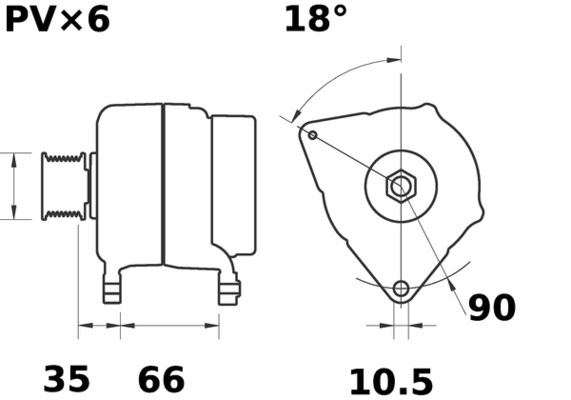 Generator - MG506 MAHLE - 09138045, 0986043981, 8971891130