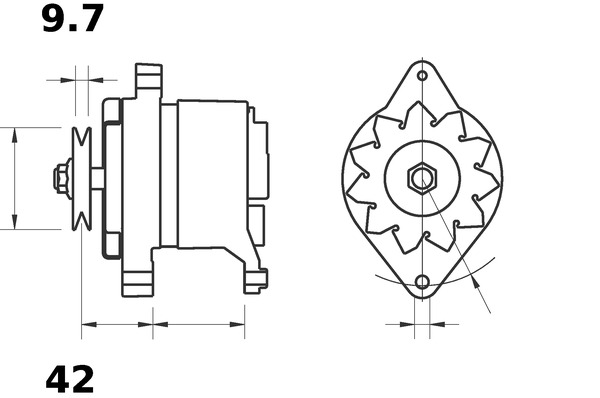 Generator - MG491 MAHLE - 0986038930, 23100-02N20, 437685