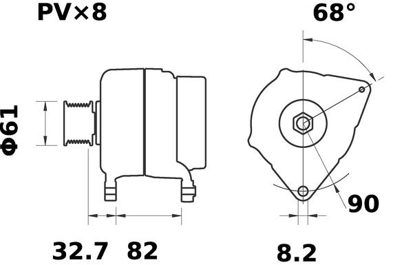 Generator - MG480 MAHLE - 84141453, 87708176