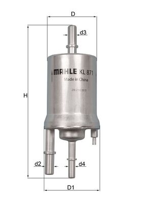 KL871, Kraftstofffilter, Kraftstofffilter, MAHLE, 109223, 154072340751, 3185500, 4993, 50014686, 7N0201051, ADV182330, EFF268, F026403764, FB373, H354WK, PP36/9, S1855B, SP2179, V102230, WF8484, WK6015, 7N0201051A, PP836/9