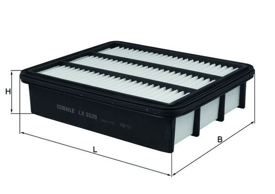 LX3539, Air Filter, Air filter, MAHLE, 154072358510, 2003342, 20342, 30A9900, 585473, A1945, A479, ADM52265, AP113/7, BFA2412, C25014, E1102L, EAF902, ELP9435, FA342S, J1323065, LVFA1559, MA5656, MD8648, N1323066, PA763, PY8W133A0, QFA0965, WA9790, 600000032270, AP115/2, SH01133A0, SH01133A0A, SH0113A0A