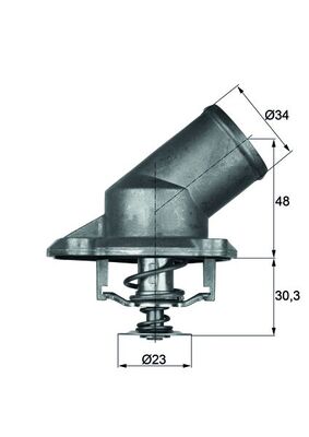 Thermostat, Kühlmittel - TI22492 MAHLE - 12992692, 180209, 28668