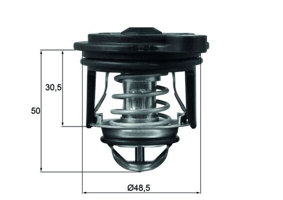 Thermostat, Kühlmittel - TI24650 MAHLE - 1780508, 4006313, TH7335.50J