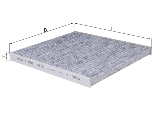 LAK301, Filter, interior air, Cabin filter, MAHLE, 09864B5008, 27423, 80000652, 971332E210, 97133-2E210, CUK2336, 0986628556, 80000780, 971332E200, 0986AF4009, 971332E210AT, CC1253, 0986AF4158, 0986AF5528, 0986AF5878, 0986AF5975, 1987432170