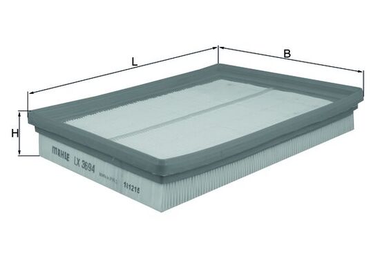 LX3694, Air Filter, Air filter, MAHLE, 0986AF2114, 154072366614, 281102G100, 281132G000, 28123210012, 585735, A1545, A2469, A35671, ADG02273, AP108/9, C26012, CA10191, CAF101092P, CKI12264, E1255L, FAK20S, J1320319, KA1568, LVFA1520, MD8256, N1320325, PA3329, PA7756, WA9667, 600000029410, F026400301