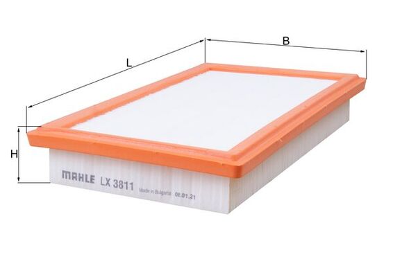 LX3811, Air Filter, Air filter, MAHLE, 0123210023, 0214210, 10948519, 153071762365, 2740900201, 30A6100, 48519, A1620, A2521, ADU172222, ALA18021, AP035/7, BFA2423, C28004, CA11759, E1144L, EAF885, ELP9400, F026400503, LVFA1564, MD8764, P335, PA7805, SB2336, V301061, WA9797, 154072385287, 2740940104, 2740940204, A2740900201