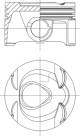 Piston - 001PI00164000 MAHLE - 2710305117, 41726600, A2710305117
