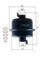 Fuel filter - KL1051D MAHLE - 16010SB2731, ALG7035, G5348