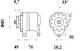 Generator - MG599 MAHLE - 202511, 6005028991, CT6005028991