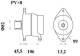 Generator - MG877 MAHLE - 0986084800, 20739778, 5001868213