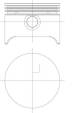Piston - 227PI00143000 MAHLE - 51541196008, 87-72761-STD, K006026