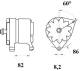 Generator - MG216 MAHLE - 229301A1, 24161, 24297