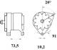 Generator - MG879 MAHLE - 0005006143948, 0120468140, 1516474R