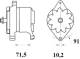 Generator - MG821 MAHLE - 0000002995070, 0120468065, 0571518