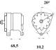 Generator - MG880 MAHLE - 0986038350, 436351, 5000785698