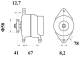 Alternator - MG566 MAHLE - 02050913, 06350947