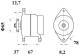 Generator - MG285 MAHLE - 40121127, 4215164M93