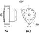 Generator - MG927 MAHLE - 01184024, 01184028, 01184219