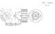 Interior Blower - AB6000S MAHLE - 009100261, 01808098, 158003N