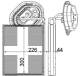 Evaporator, air conditioning - AE3000P MAHLE - 2228300003, 351003-571, A2228300003