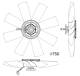 Fan, radiator - CFF505000P MAHLE - 21990515, 21990517, 376911461