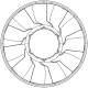 Fan Wheel, engine cooling - CFW81000P MAHLE - 20004827, 376907271, 45476