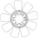 Fan Wheel, engine cooling - CFW83000P MAHLE - 312295, 376907631, H816200040010