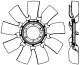 Fan Wheel, engine cooling - CFW84000P MAHLE - 20003856, 376907661, 4281537M1