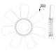 Fan Wheel, engine cooling - CFW89000P MAHLE - 82025804, 312867, 376912-461