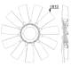 Fan Wheel, engine cooling - CFW92000P MAHLE - 2302892, 376912-541, 40001734