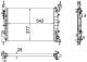 Radiator, engine cooling - CR1193000P MAHLE - 080044N, 17002358, 350213200400