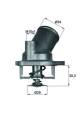 Thermostat, Kühlmittel - TI292 MAHLE - 1338057, 287-92, 4006151