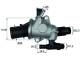 Thermostat, Kühlmittel - TI15288 MAHLE - 350332, 55220808, 862041288