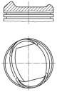 Piston - 0133801 MAHLE - 81SM6110U1D, 93363613, 81SM6110U2D