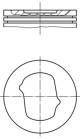 Piston - 0142402 MAHLE - 86TM6110D2B, 93864620