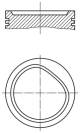 Piston - 0827201 MAHLE - 11251727703, 90920620, 11251739303