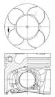 Complete piston with rings and pin - 0386400 MAHLE