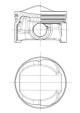 Piston - 028PI00124000 MAHLE - 06E107066CJ, 06E107066CL, 06E107066CN