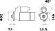 Starter - MS64 MAHLE - 84213446, 87425232, 87499205