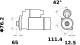 Starter - MS38 MAHLE - 0001125605, 02M911023Q, 8EA738258-001