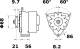 Generator - MG627 MAHLE - 0031541702, 01162135, 0120400640