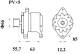 Generator - MG601 MAHLE - 0000046412678, 0120488254, 63321167