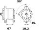 Generator - MG494 MAHLE - 0120468131, 0571416, 118886