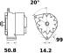 Generator - MG442 MAHLE - 0120468037, 1089862, 5010252192