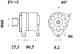 Generator - MG420 MAHLE - 8EL725866-001, AUU1481, DRA3287