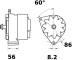 Generator - MG425 MAHLE - 01178136, 0120488153, 8EL730000-001