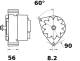 Generator - MG384 MAHLE - 0061544802, 01171628, 0120469102