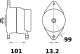 Alternator - MG269 MAHLE - 87418226, 87645567